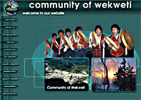 image of home web page of the community of Wekweti - CLICK TO DECHI LAOT I WEB SITE