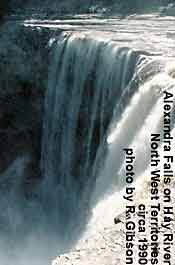Alexander Falls, larger water fall on Hay River in Norh West Territories in Canada's Arctic CLICK FOR ENLARGMENT